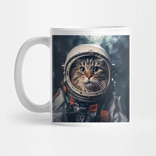 Astronaut Cat in Space - Norwegian Forest Cat Mug